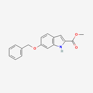 Methyl 6-(benzyloxy)-1H-indole-2-carboxylate chemical structure (CAS 103781-89-1)