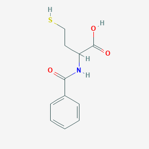 2-Benzamido-4-mercaptobutanoic acid chemical structure (CAS 103796-22-1)