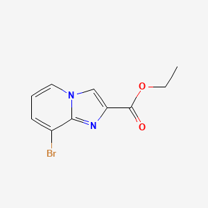 Ethyl 8-bromoimidazo[1,2-a]pyridine-2-carboxylate chemical structure (CAS 1038393-19-9)