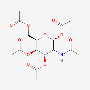 (2R,3R,4R,5R,6R)-3-Acetamido-6-(acetoxymethyl)tetrahydro-2H-pyran-2,4,5-triyl triacetate chemical structure (CAS 10385-50-9)