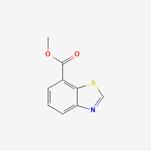 Methyl benzo[d]thiazole-7-carboxylate chemical structure (CAS 1038509-28-2)