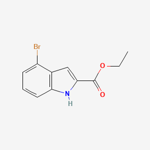 Ethyl 4-bromo-1H-indole-2-carboxylate chemical structure (CAS 103858-52-2)