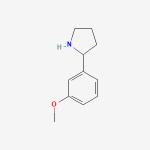 2-(3-Methoxyphenyl)pyrrolidine chemical structure (CAS 103861-77-4)