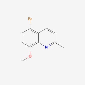 5-Bromo-8-methoxy-2-methylquinoline chemical structure (CAS 103862-55-1)