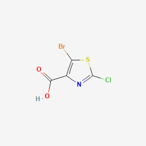 5-Bromo-2-chlorothiazole-4-carboxylic acid chemical structure (CAS 103878-60-0)