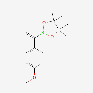 2-(1-(4-Methoxyphenyl)vinyl)-4,4,5,5-tetramethyl-1,3,2-dioxaborolane chemical structure (CAS 1038849-76-1)