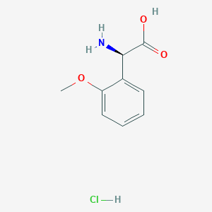 (R)-2-Amino-2-(2-methoxyphenyl)acetic acid hydrochloride chemical structure (CAS 103889-79-8)