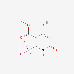 Methyl 4-hydroxy-6-oxo-2-(trifluoromethyl)-1,6-dihydropyridine-3-carboxylate chemical structure (CAS 103900-78-3)
