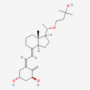 (1R,3S,Z)-5-(2-((1S,3aS,7aS,E)-1-((S)-1-(3-Hydroxy-3-methylbutoxy)ethyl)-7a-methyloctahydro-4H-inden-4-ylidene)ethylidene)-4-methylenecyclohexane-1,3-diol chemical structure (CAS 103909-75-7)