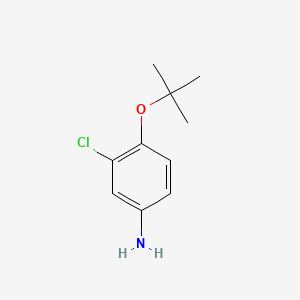 4-(tert-Butoxy)-3-chloroaniline chemical structure (CAS 1039334-68-3)