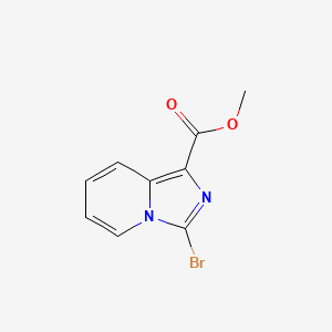Methyl 3-bromoimidazo[1,5-a]pyridine-1-carboxylate chemical structure (CAS 1039357-00-0)