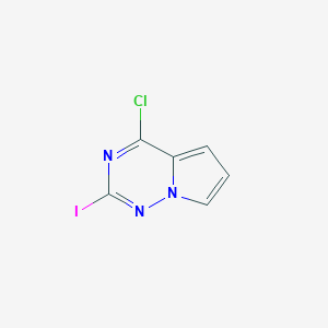 4-Chloro-2-iodopyrrolo[2,1-f][1,2,4]triazine chemical structure (CAS 1039364-45-8)