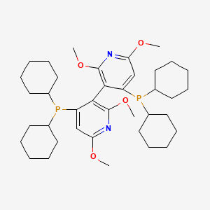 (3R)-4,4'-Bis(dicyclohexylphosphino)-2,2',6,6'-tetramethoxy-3,3'-bipyridine chemical structure (CAS 1039364-79-8)