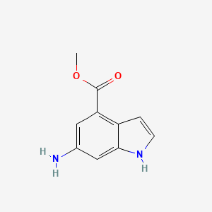 Methyl 6-amino-4-indolecarboxylate chemical structure (CAS 103956-00-9)