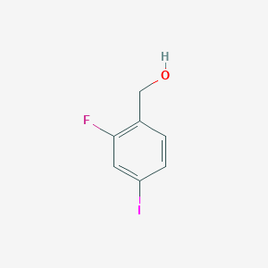 (2-Fluoro-4-iodophenyl)methanol chemical structure (CAS 1039646-78-0)