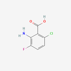 2-Amino-6-chloro-3-fluorobenzoic acid chemical structure (CAS 1039815-76-3)