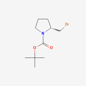 (R)-tert-Butyl 2-(bromomethyl)pyrrolidine-1-carboxylate chemical structure (CAS 1039826-29-3)
