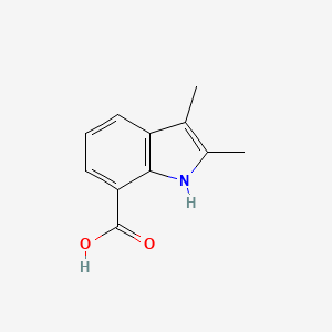 2,3-Dimethyl-1H-indole-7-carboxylic acid chemical structure (CAS 103986-07-8)