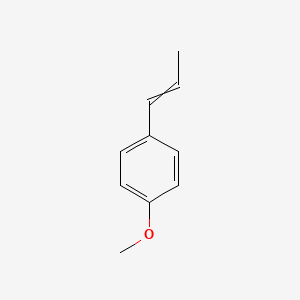 1-Methoxy-4-(prop-1-en-1-yl)benzene chemical structure (CAS 104-46-1)