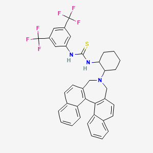 (11bR)-1-(3,5-Bis(trifluoromethyl)phenyl)-3-((1S,2S)-2-(3,5-dihydro-4H-dinaphtho[2,1-c:1',2'-e]azepin-4-yl)cyclohexyl)thiourea chemical structure (CAS 1040245-49-5)