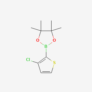 2-(3-Chlorothiophen-2-yl)-4,4,5,5-tetramethyl-1,3,2-dioxaborolane chemical structure (CAS 1040281-97-7)