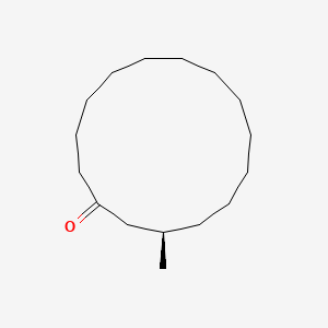 (R)-3-Methylcyclopentadecanone chemical structure (CAS 10403-00-6)