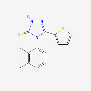 4-(2,3-Dimethylphenyl)-5-(thiophen-2-yl)-2,4-dihydro-3H-1,2,4-triazole-3-thione chemical structure (CAS 1040321-56-9)