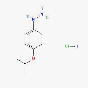 (4-Isopropoxyphenyl)hydrazine hydrochloride chemical structure (CAS 104033-62-7)
