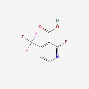 2-Fluoro-4-(trifluoromethyl)nicotinic acid chemical structure (CAS 1040681-74-0)