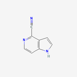 1H-Pyrrolo[3,2-c]pyridine-4-carbonitrile chemical structure (CAS 1040682-68-5)