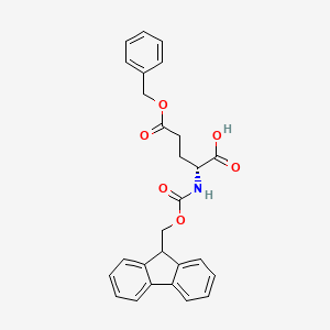 Fmoc-D-Glu(OBZL)-OH chemical structure (CAS 104091-11-4)