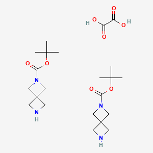 tert-Butyl 2,6-diazaspiro[3.3]heptane-2-carboxylate oxalate(2:1) chemical structure (CAS 1041026-71-4)