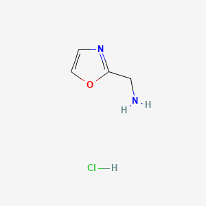 Oxazol-2-ylmethanamine hydrochloride chemical structure (CAS 1041053-44-4)
