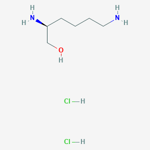 (S)-2,6-Diaminohexan-1-ol dihydrochloride chemical structure (CAS 1041055-24-6)