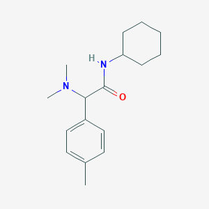 N-Cyclohexyl-2-(dimethylamino)-2-(p-tolyl)acetamide chemical structure (CAS 1041098-30-9)