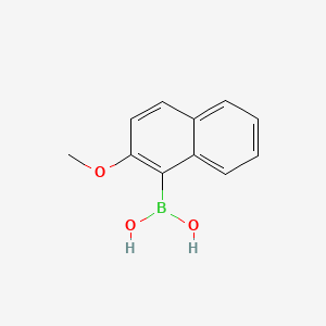 2-Methoxy-1-naphthaleneboronic acid chemical structure (CAS 104116-17-8)