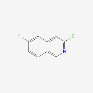 3-Chloro-6-fluoroisoquinoline chemical structure (CAS 1041423-28-2)