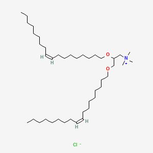 N,N,N-Trimethyl-2,3-bis((Z)-octadec-9-en-1-yloxy)propan-1-aminium chloride chemical structure (CAS 104162-48-3)