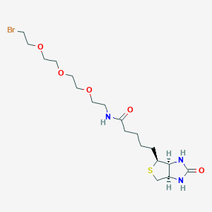 N-(2-(2-(2-(2-Bromoethoxy)ethoxy)ethoxy)ethyl)-5-((3aS,4S,6aR)-2-oxohexahydro-1H-thieno[3,4-d]imidazol-4-yl)pentanamide chemical structure (CAS 1041766-91-9)
