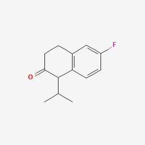 6-Fluoro-1-isopropyl-3,4-dihydronaphthalen-2(1H)-one chemical structure (CAS 104204-91-3)