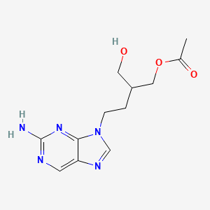 9-[4-Acetoxy-3-(hydroxymethyl)but-1-yl]-2-aminopurine chemical structure (CAS 104227-88-5)