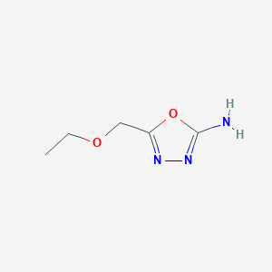 5-(Ethoxymethyl)-1,3,4-oxadiazol-2-amine chemical structure (CAS 1042789-31-0)