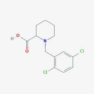 1-(2,5-Dichlorobenzyl)piperidine-2-carboxylic acid chemical structure (CAS 1042911-09-0)