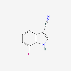7-Fluoro-1H-indole-3-carbonitrile chemical structure (CAS 1043601-55-3)