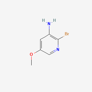 2-Bromo-5-methoxypyridin-3-amine chemical structure (CAS 1043688-99-8)