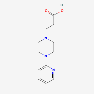 3-(4-(Pyridin-2-yl)piperazin-1-yl)propanoic acid chemical structure (CAS 104373-85-5)