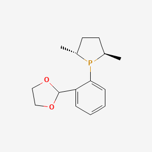 (2R,5R)-1-(2-(1,3-Dioxolan-2-yl)phenyl)-2,5-dimethylphospholane chemical structure (CAS 1044256-04-3)