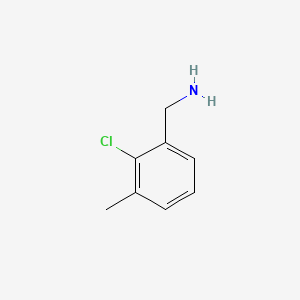 (2-Chloro-3-methylphenyl)methanamine chemical structure (CAS 1044256-78-1)