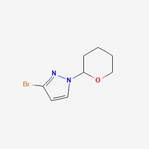 3-Bromo-1-(tetrahydro-2H-pyran-2-yl)-1H-pyrazole chemical structure (CAS 1044270-96-3)