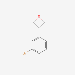 3-(3-Bromophenyl)oxetane chemical structure (CAS 1044507-52-9)